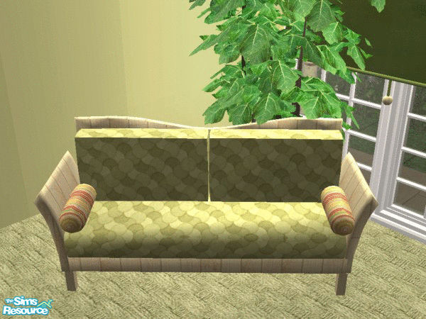 Sims 2 — SR Green Blossom - Loveseat by SimanthaRat — as shown
