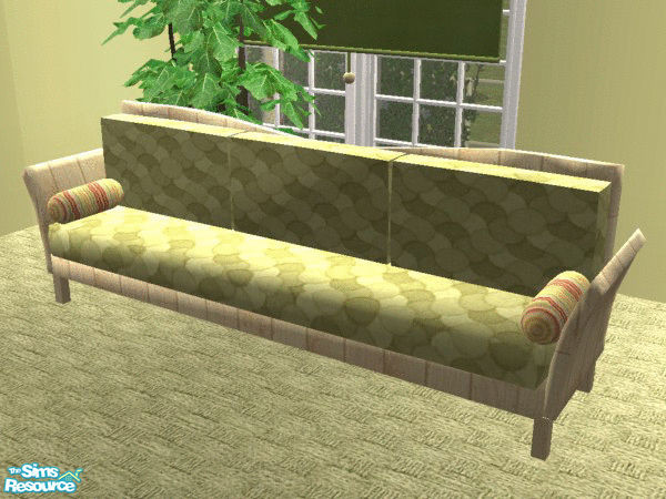 Sims 2 — SR Green Blossom - Sofa by SimanthaRat — as shown