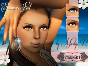 Sims 3 — Summer Feel Eye Liner 1   by MartyP — This is a summer feel make up , ready to wear eyeliner, very fresh ,
