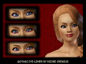 Sims 3 — Gothic Eyeliner by niobe_cremisi — A new eyeliner for gothic sims, dark or simply suitable to an eccentric
