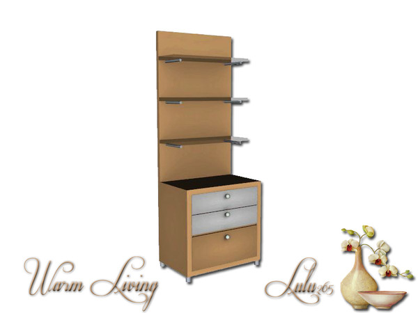 Sims 3 — Warm Living Side Board by Lulu265 — Part of the Warm Living Set Fully CAStable Made by Lulu265 for TSR. Please
