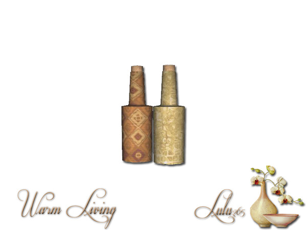 Sims 3 — Warm Living Decor Bottles by Lulu265 — Part of the Warm Living Set Fully CAStable Made by Lulu265 for TSR.