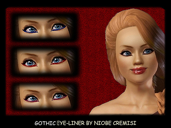 Sims 3 — Gothic Eyeliner by niobe_cremisi — A new eyeliner for gothic sims, dark or simply suitable to an eccentric