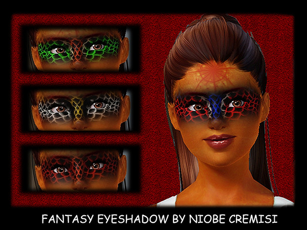 Sims 3 — Fantasy eyeshadow by niobe_cremisi — Eye shadow suitable for lovers of fantasy -It has 3 recolorable parts -The