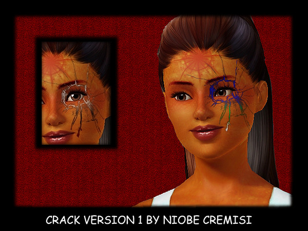Sims 3 — Crack version 1 by niobe_cremisi — This mask is suitable for sim fantasy or as a makeup for halloween -It has 3