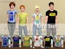 Sims 3 — Nerd Tees - Unissex, from Teen to Adult by BellaKenobi3 — T-shirts with 6 different stamps, specially created