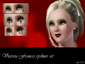 Sims 3 — Victoria Frances Eyeliner by Sylvanes2 — A set of 4 new eyeliners from artwork of the artist Victoria Frances. I