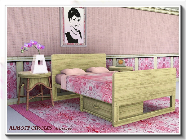 Sims 3 — Almost Circles_marcorse by marcorse — An allover design in pinks on white, featuring overlapping geometric