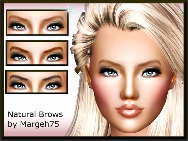 Sims 3 — Natural brows  by Margeh-75 — -Natural eyebrows -Teen to elder category -Only EA sliders used. -recolourable
