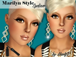 Sims 3 — Marilyn Style Eyeliner by MartyP — Please do not re upload as your own. CAS and launcher thumbnail included.