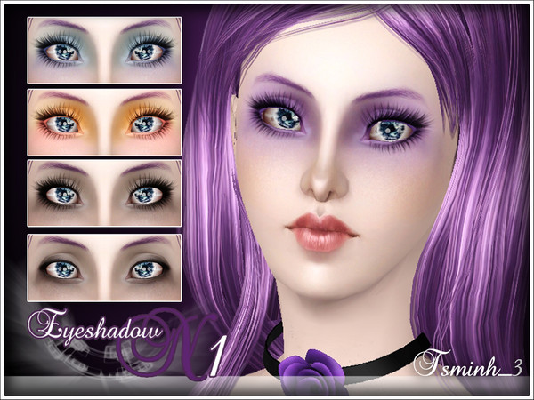 Sims 3 — Eyeshadow N1 by TsminhSims — A New Eyeshadow for your Sims. Little powder and soft color - 4 Recolor Chanels -
