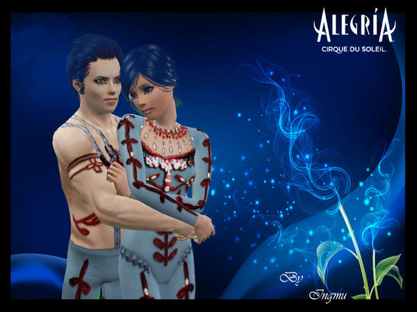 Sims 3 — Cirque du Soleil Costumes by ingmu2 — Set of two Cirque du Soleil Costumes