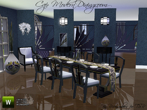 Sims 3 — Cap Modern Dining by TheNumbersWoman — Modern yet homey this dinging room is sophisticated in it's own style.