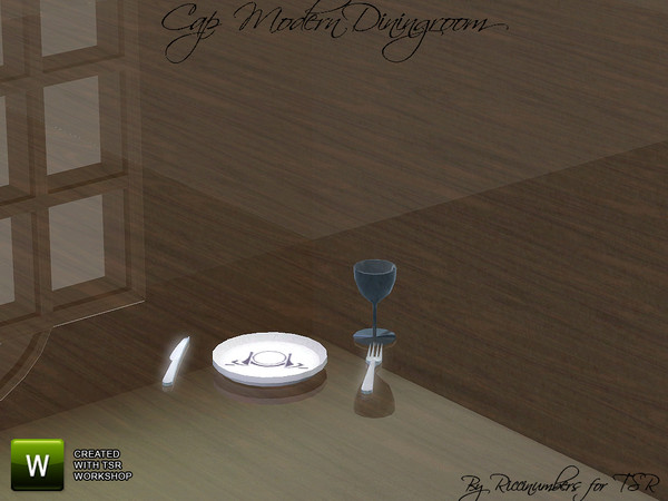 Sims 3 — Cap Modern Dining Pace Settings by TheNumbersWoman — Stylish Furniture priced for the disappearing middle class