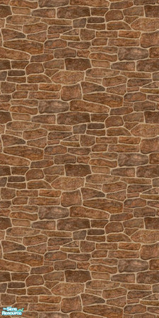 Sims 2 — Cabin Build Set - Brown Stone Wall 01 by kittyispretty69 — Part of my Cabin Build Set 01. Enjoy!!