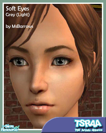 Sims 2 — Soft Eyes - Grey (Lt) by MsBarrows — Light grey eye.