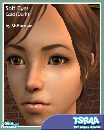 Sims 2 — Soft Eyes - Gold (Dk) by MsBarrows — Dark gold eye.
