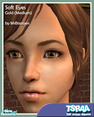 Sims 2 — Soft Eyes - Gold (Md) by MsBarrows — Medium gold eye.