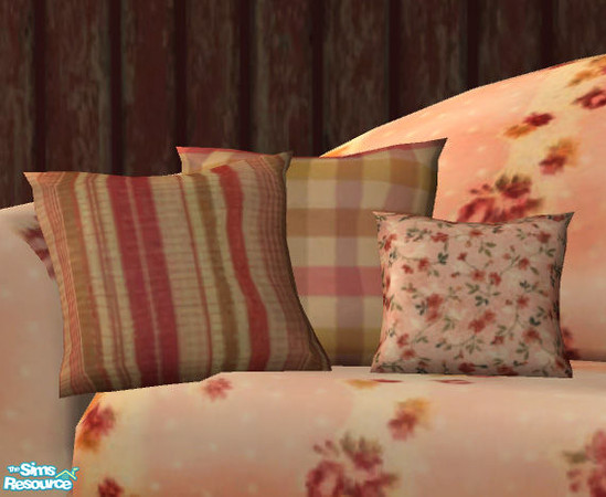 Sims 2 — Country Living Recolor Set 1 - Cushions by Simaddict99 — Accent cushions to match. 
