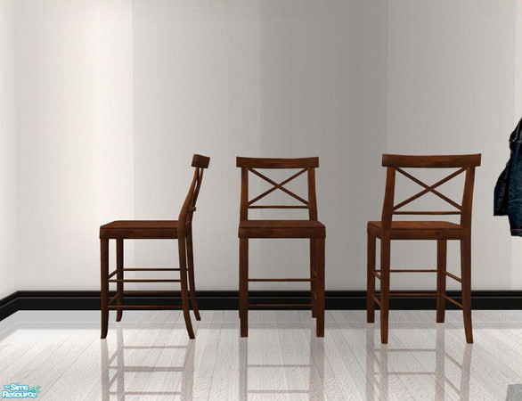 Sims 2 — PB Bar - Barstool - recolor brown by ShinoKCR — 