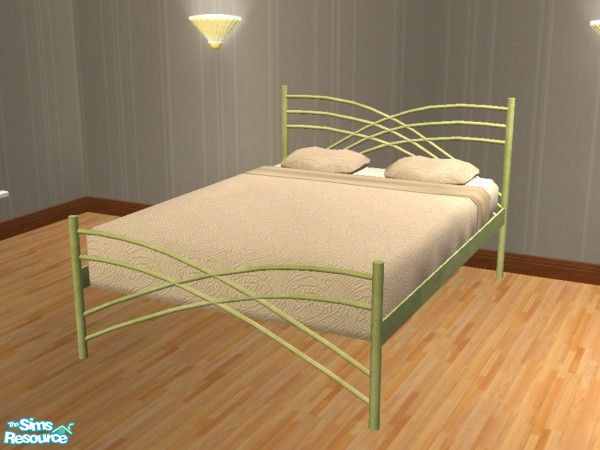 Sims 2 — Rainbow Double Bed Frame - Green Marble by lym — Part of my Marble Rainbow Double Bed Frame set. My white