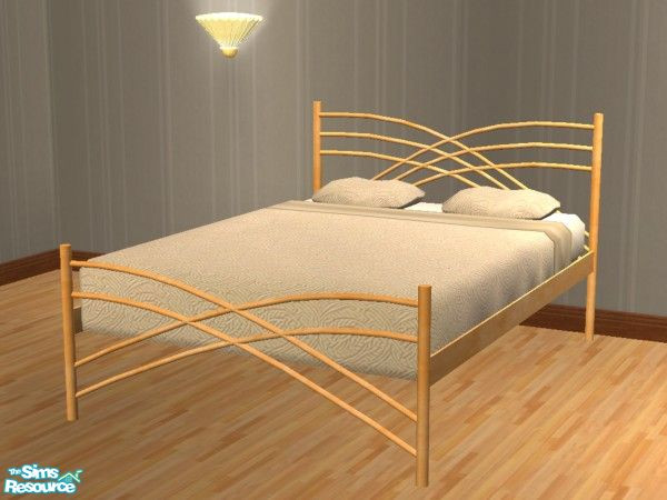 Sims 2 — Rainbow Double Bed Frame - Orange Marble by lym — Part of my Marble Rainbow Double Bed Frame set. My white