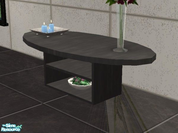 Sims 2 — Pure Ultramodern (Rec 1) - Coffee Table by EarthGoddess54 — Part of the Pure Ultramodern black & blue