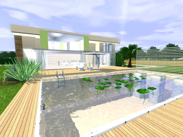 Sims 3 — Neith by YunaRyou2 — This home shows the synergy between nature and modern art. Let your simmies live between