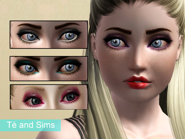 Sims 3 — [TE] Smokey Eyeshadow by TeandSims2 — Depending on the colors you choose this eyeshadow can either look shimmery