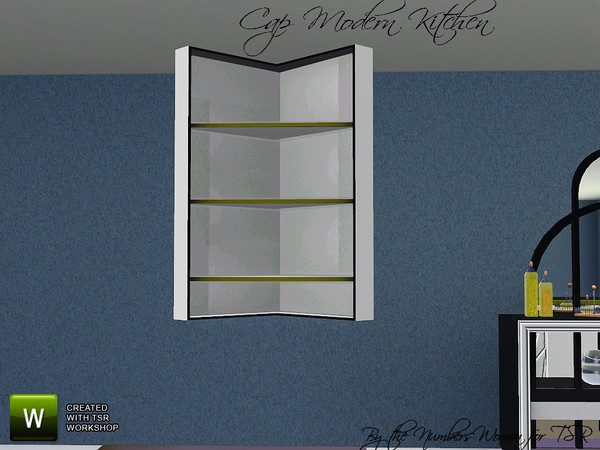 Sims 3 — Cap Modern Kitchen Cabinet Corner by TheNumbersWoman — Stylish Furniture priced for the disappearing middle