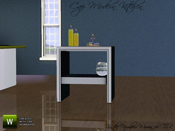 Sims 3 — Cap Modern Kitchen End Table Stove by TheNumbersWoman — Stylish Furniture priced for the disappearing middle