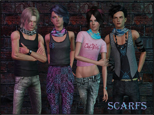 Sims 3 — AccessoriesSet2--Scarfs by Shojoangel — Hi...fashionable and trendy scarfs for your sims...one scarf is