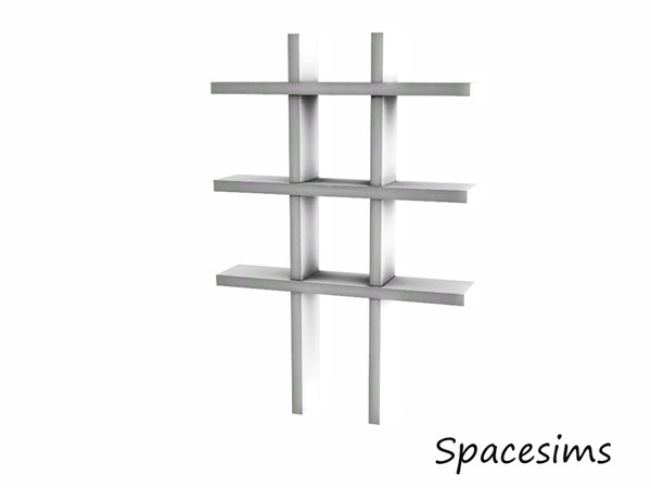 Sims 3 — Lilith teen room - Big wall shelf by spacesims — This is a modern wall shelf with a stylish design. Its simple