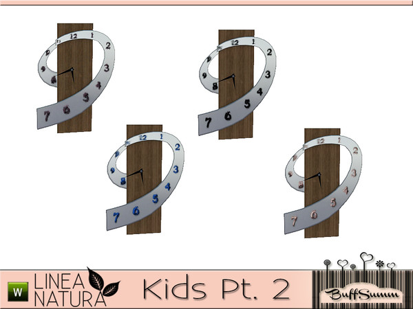Sims 3 — Linea Natura Kids Wallclock by BuffSumm — Part of the *Linea Natura Series - Kids* Created by BuffSumm @ TSR