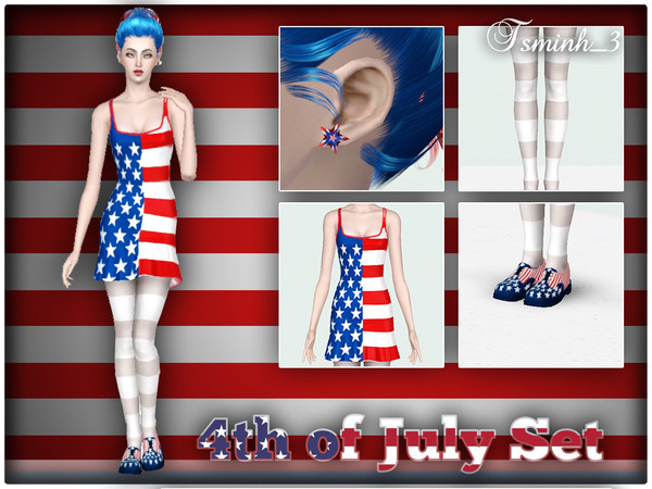 Sims 3 — 4th of July Set by TsminhSims — This is a set which is inspired by the 4th of July. I hope this set is useful