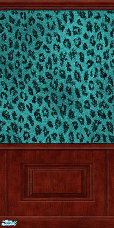 Sims 2 — Aqua Leopard Boards by JibJib — Imported from the ancient city of Leoparopia these wallpapers are a must for all