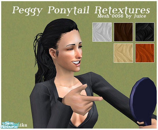 Sims 2 — Peggy Hair Retextures (the 03-06-07 update) by Ninika — A set of 5 super detailed handpainted retextures in