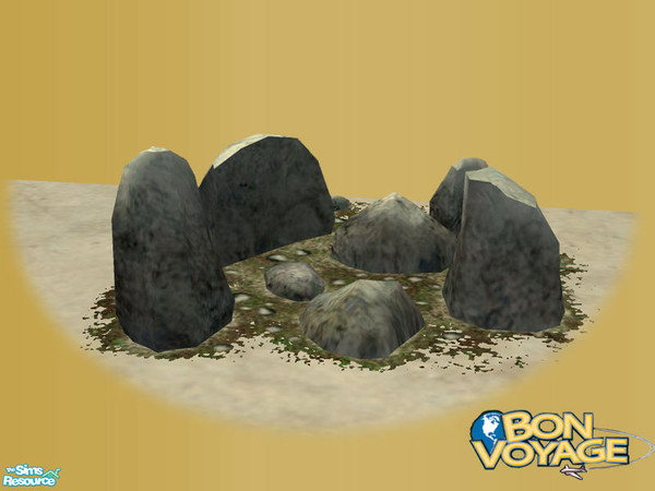 Sims 2 — Maxis Small Group - Mesh by Shakeshaft — Part of a set of hidden Maxis Rocks, ideal for creating beach rock