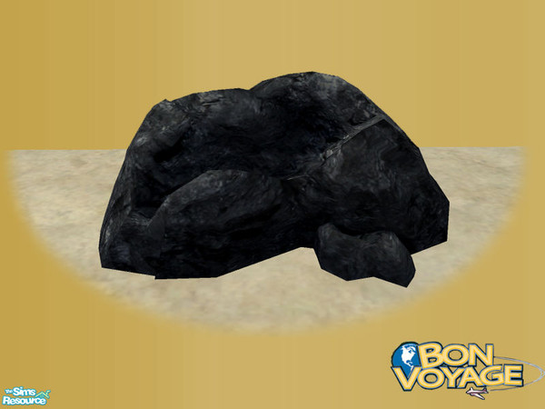 Sims 2 — Maxis Small Boulder - Mesh by Shakeshaft — Part of a set of hidden Maxis Rocks, ideal for creating beach rock
