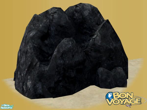 Sims 2 — Maxis Boulder - Mesh by Shakeshaft — Part of a set of hidden Maxis Rocks, ideal for creating beach rock pools or