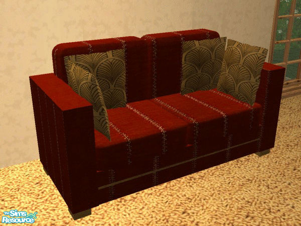 Sims 2 — SR TC59 Living Room Loveseat by SimanthaRat — as shown