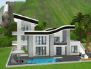 Sims 3 — Modern Beach Villa II by gox352 — Small Ultra Modern Beach Villa with 1 bedroom, 2 bathrooms, large living room,