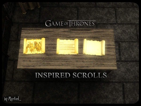 Sims 3 — GoT Scroll by murfeel — Got scrolls? I'm sure you already do. Oh well, here's another one! A recolorable one is