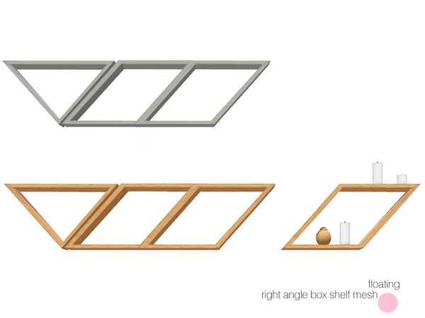 Sims 3 — Floating Right Angle Box Shelf Mesh by DOT — Floating Right Angle Box Shelf Mesh by DOT of The Sims Resource