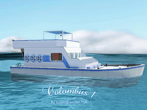 Sims 3 — Colombus I by Guardgian2 — 2 bedrooms, 2 bathrooms an open kitchen with a bar a living room, a study and a small