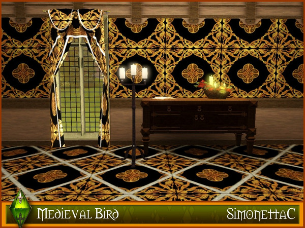 Sims 3 — Medieval Bird by SimonettaC — A classic medieval design of birds entwined into a classic design. Created by