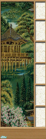 Sims 2 — Shizuka Paneling #2 by estatica — Part of a set, this exotic paneling may be the perfect addition to your