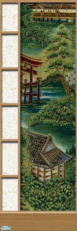 Sims 2 — Shizuka Paneling #1 by estatica — Part of a set, this exotic paneling may be the perfect addition to your