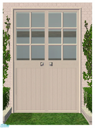 Sims 2 — BH - Half Glass Door 2Tile STRAIGHT by simtomatic — This object requires the Beach House Shuttered Window 2Tile,