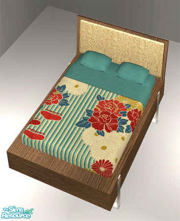 Sims 2 — Oriental Bedding Set 1  - 8 by agaliha5 — A set of 11 beddings for your sim\'s beds. These are perfect for your